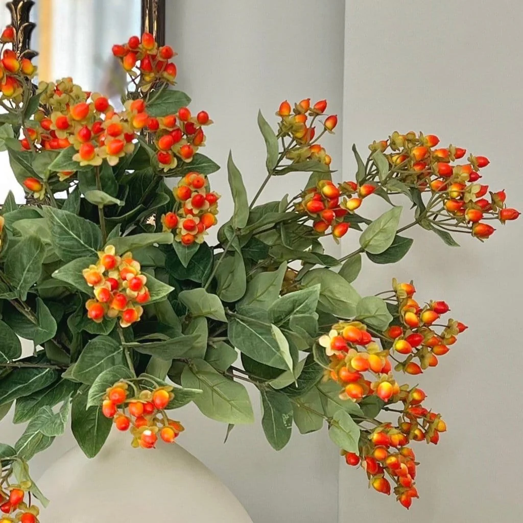Artificial Orange Hypericum Berries - Image 3