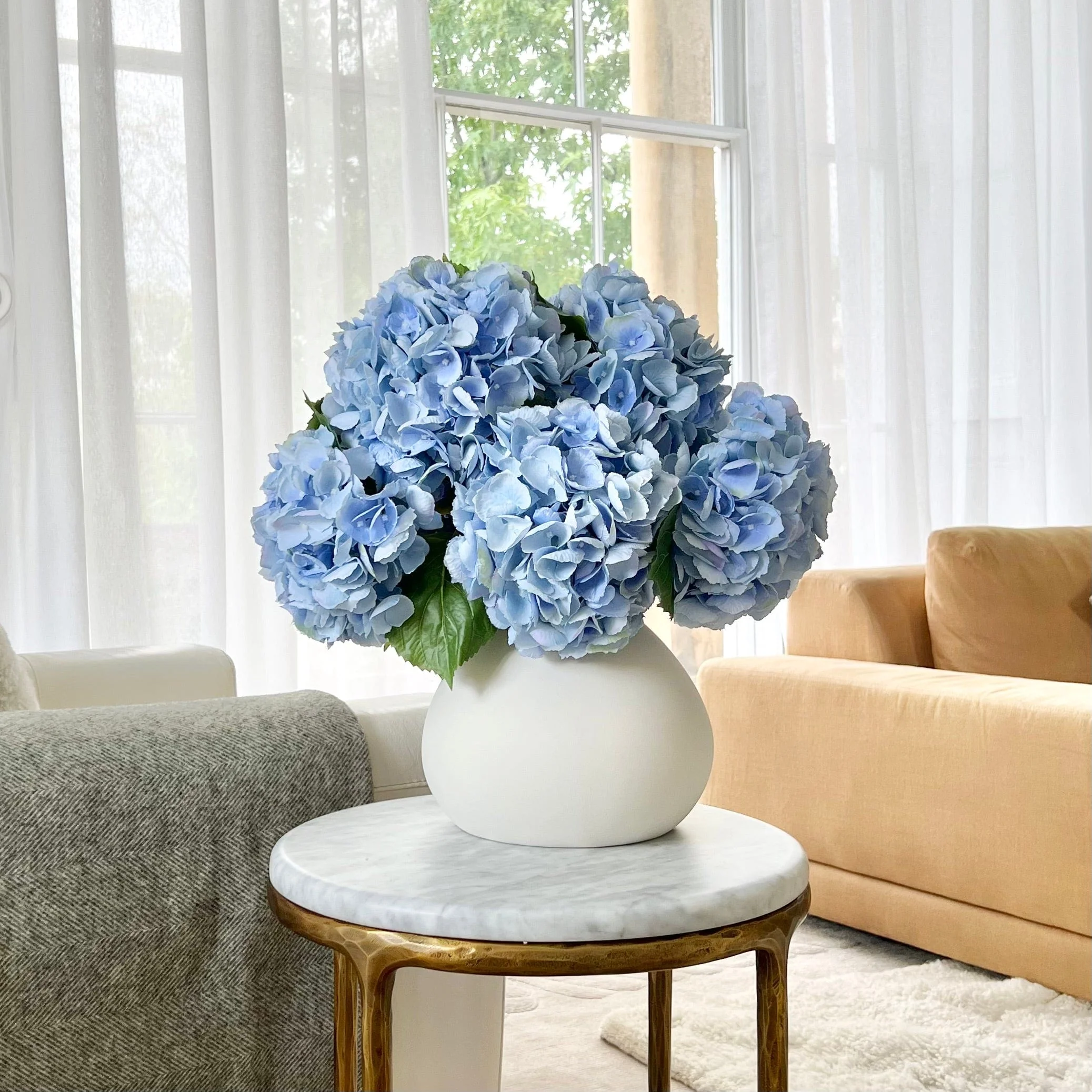 Artificial Pale Blue Hydrangea - Image 6