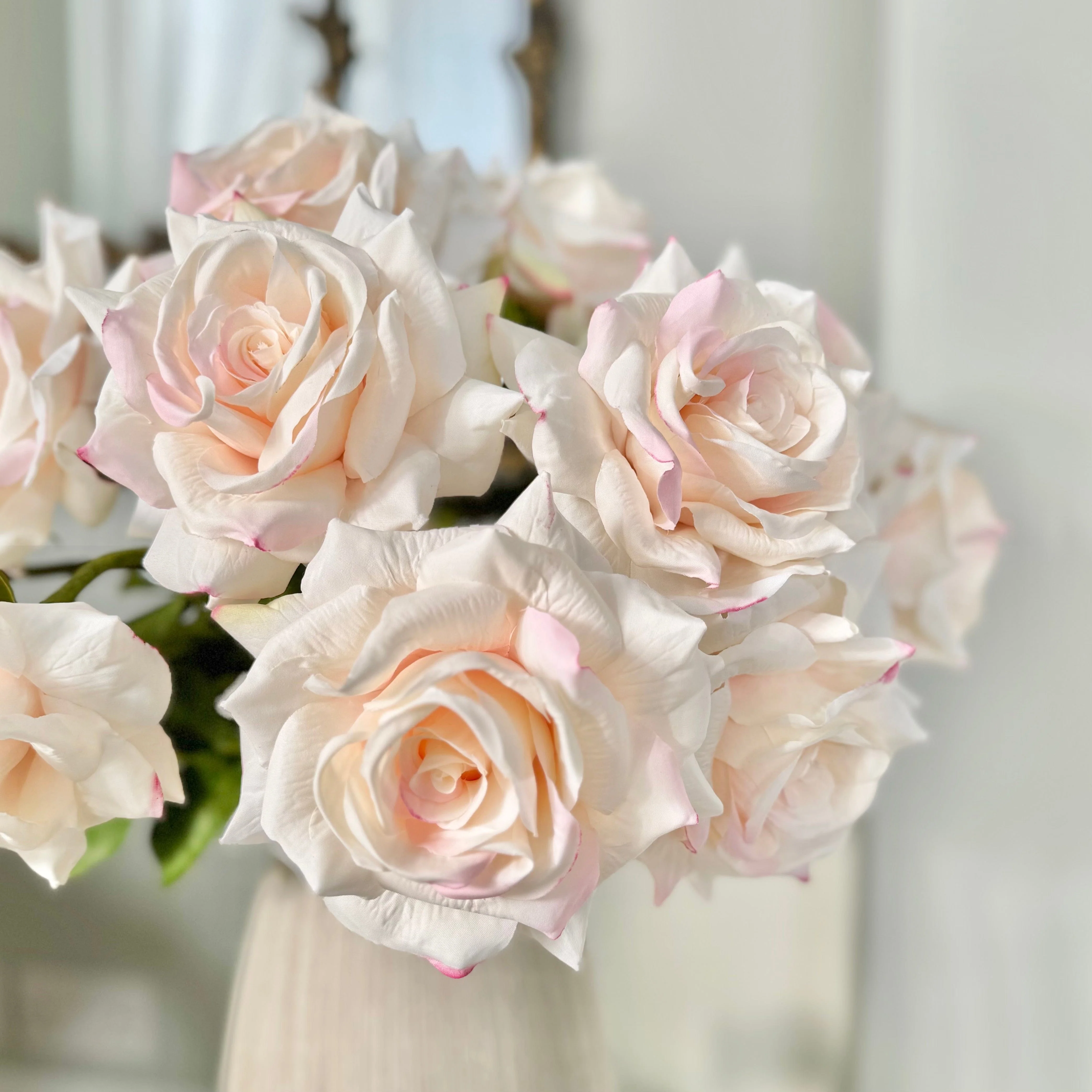 Artificial Blush Pink Tea Rose - Image 3