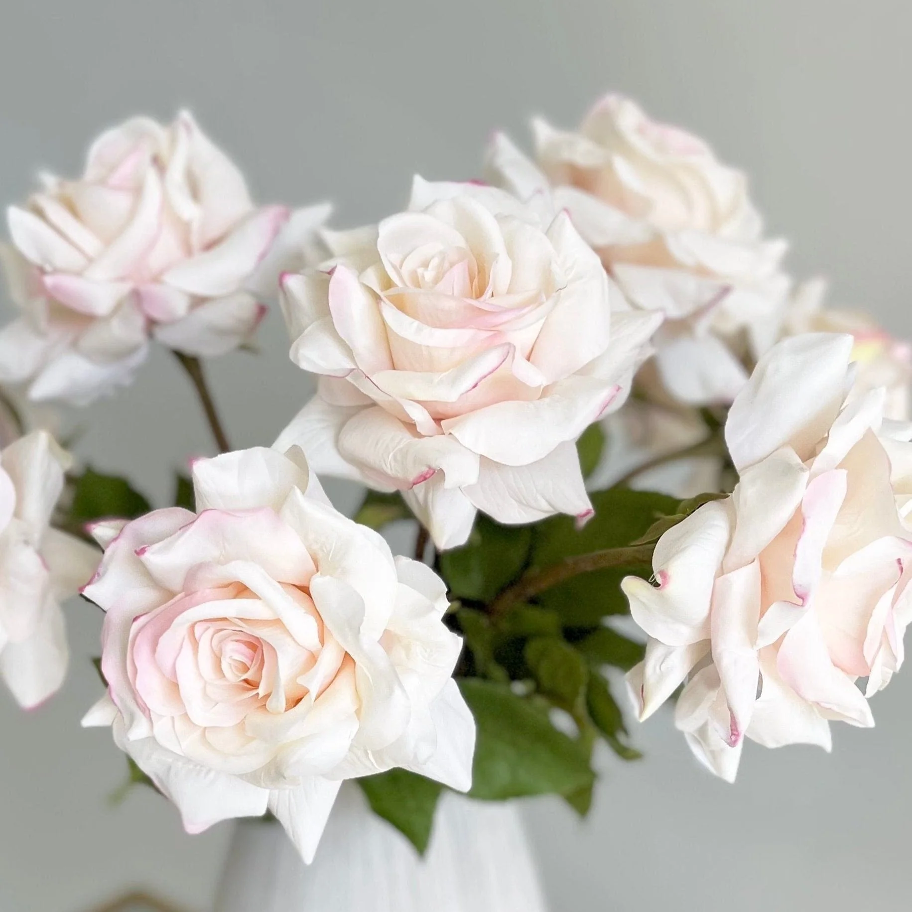 Artificial Blush Pink Tea Rose - Image 4