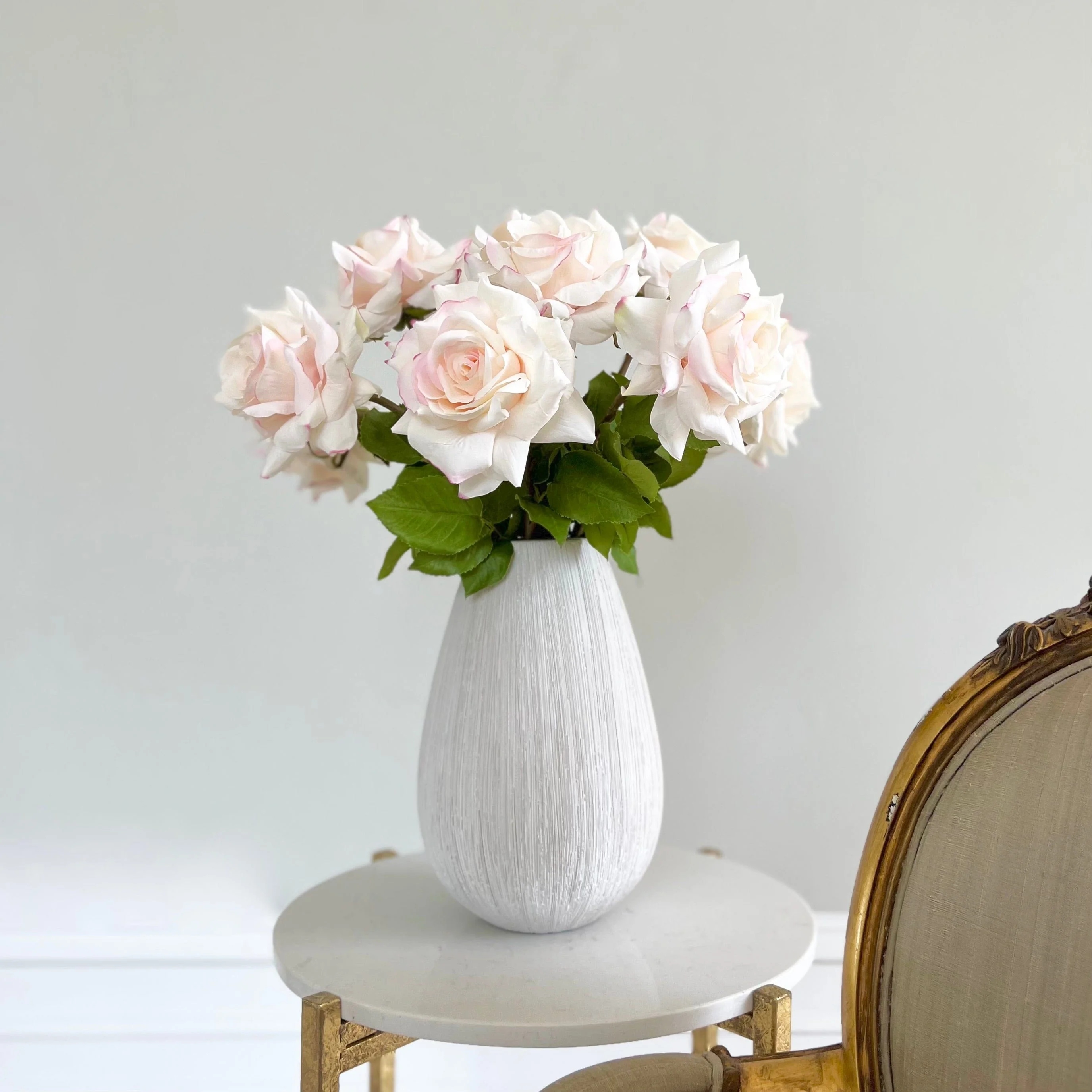 Artificial Blush Pink Tea Rose - Image 5