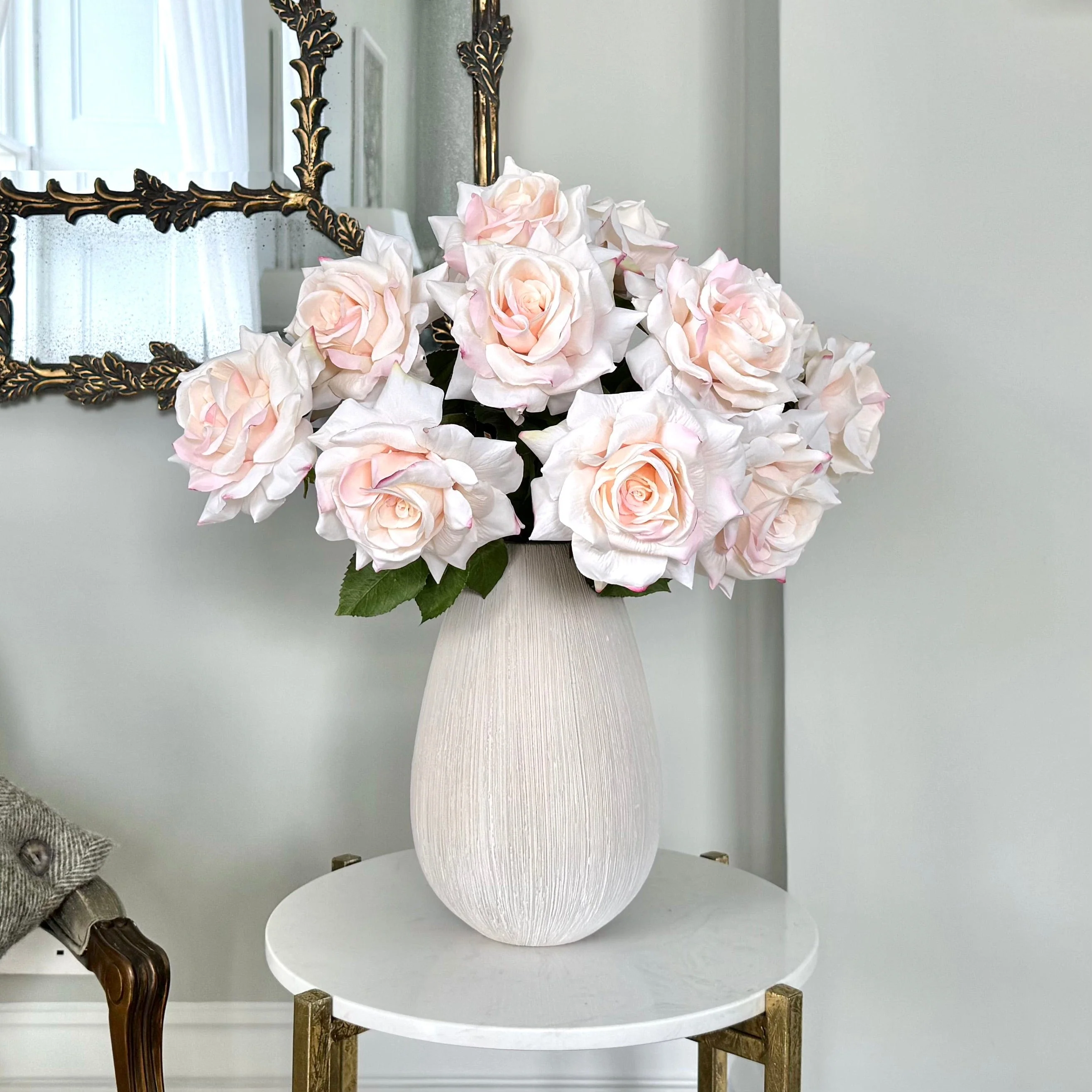 Artificial Blush Pink Tea Rose - Image 7