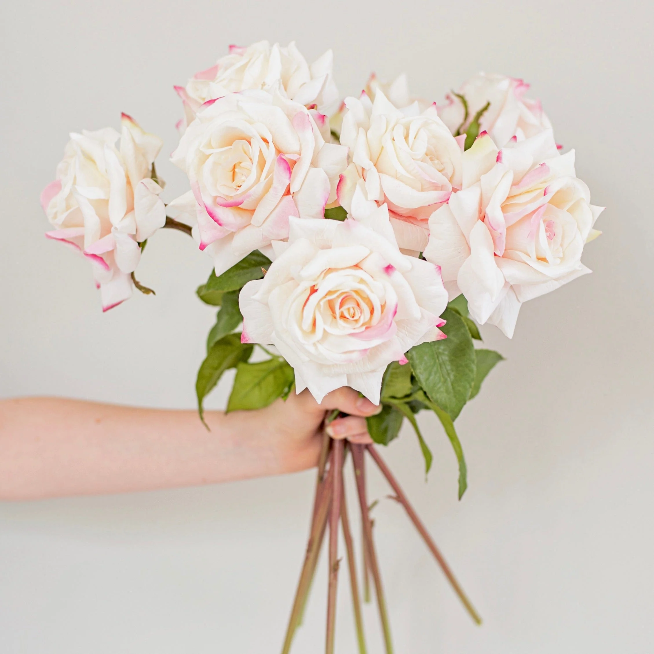Artificial Blush Pink Tea Rose - Image 9