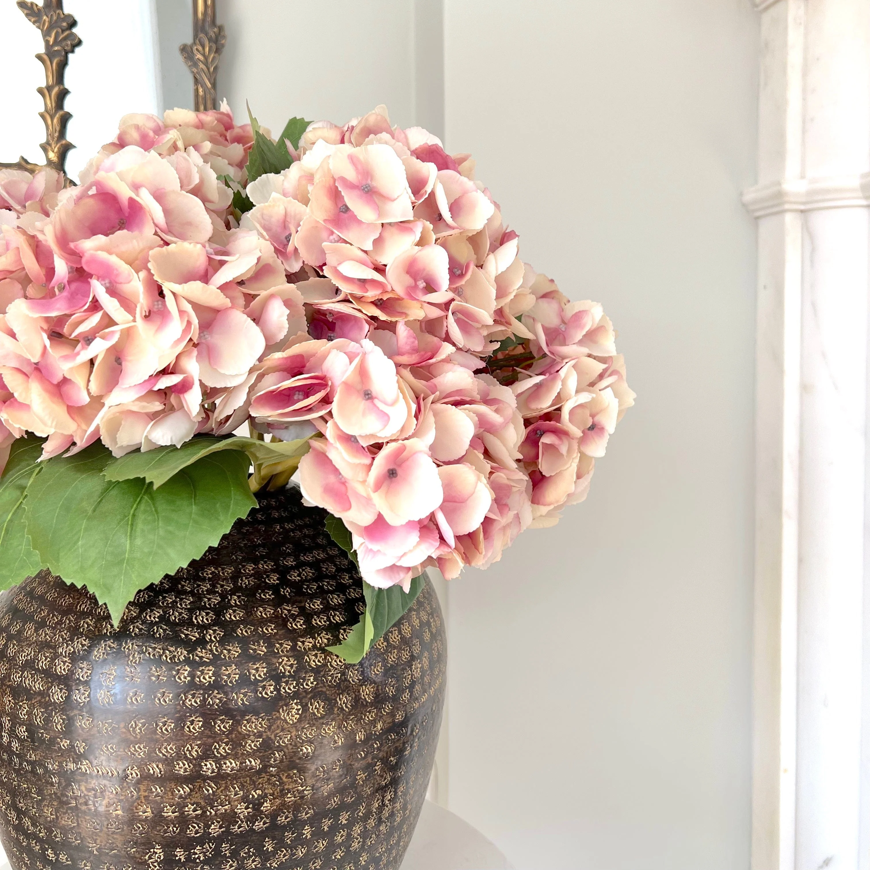 Artificial Dusky Pink Hydrangea - Image 3