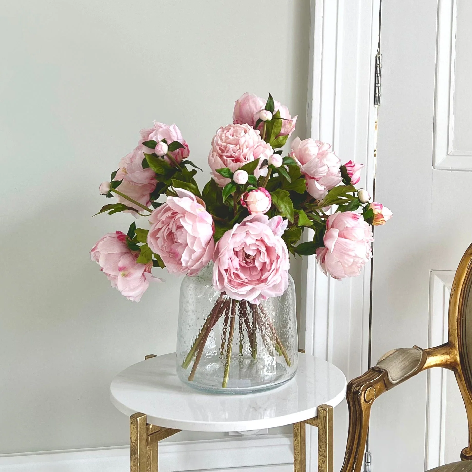 Artificial Blush Pink Classic Peony - Image 5