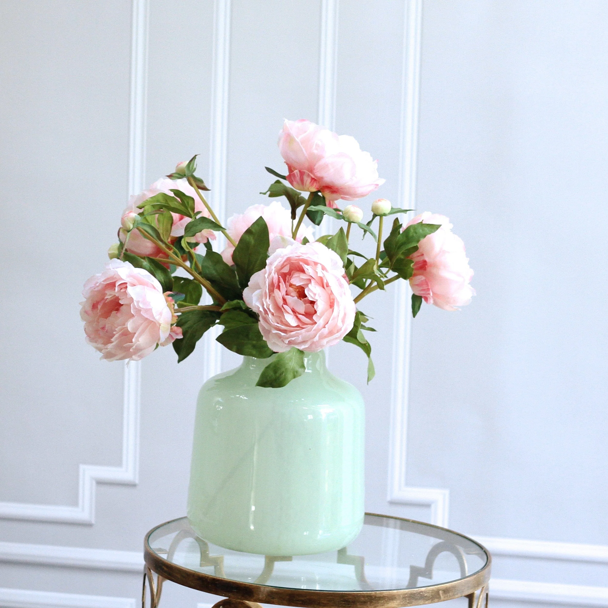 Artificial Blush Pink Classic Peony - Image 6
