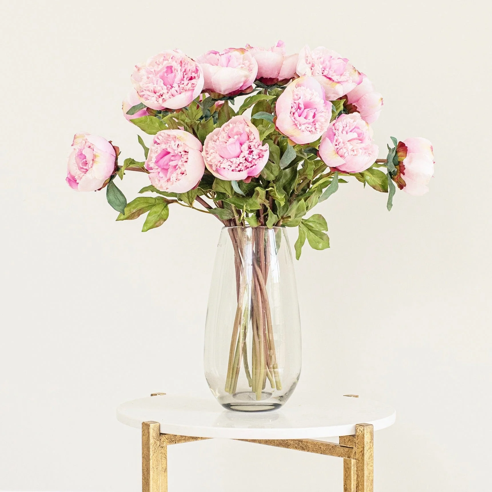 Artificial Pink Open Peony - Image 4