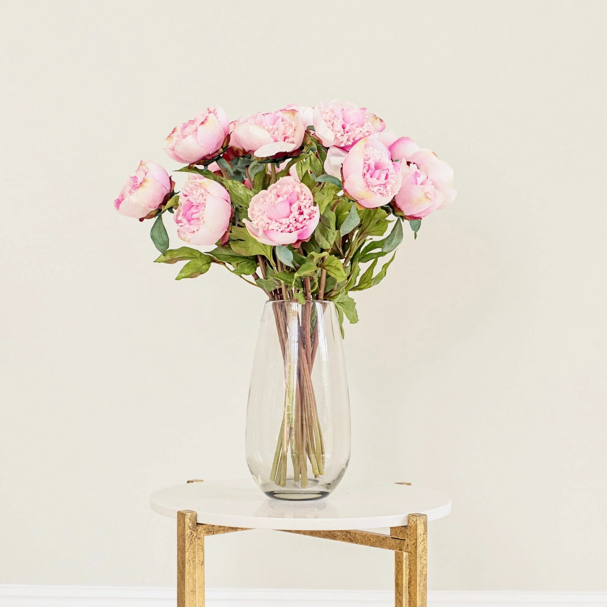 Artificial Pink Open Peony - Image 5