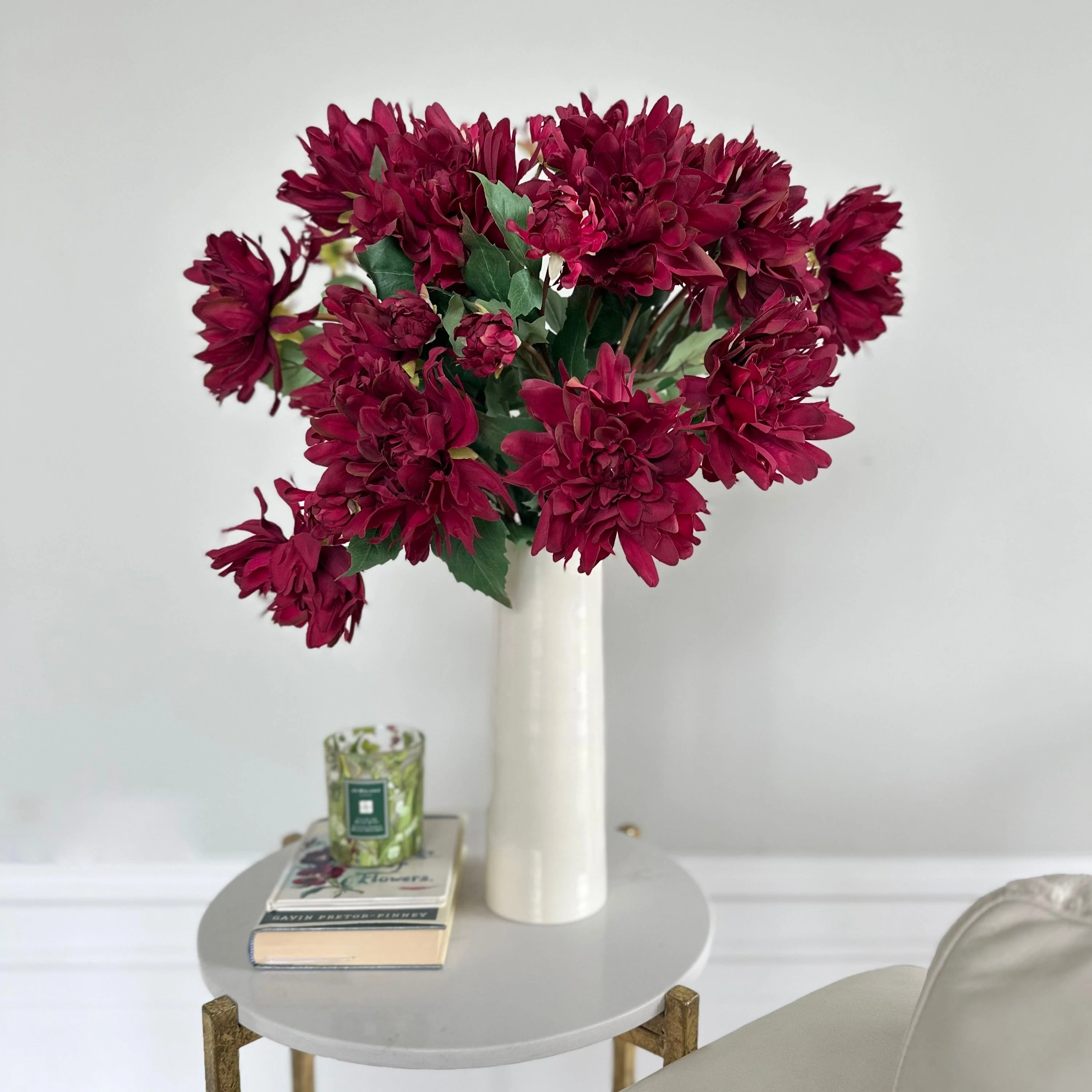 Artificial Burgundy Dahlia - Image 3
