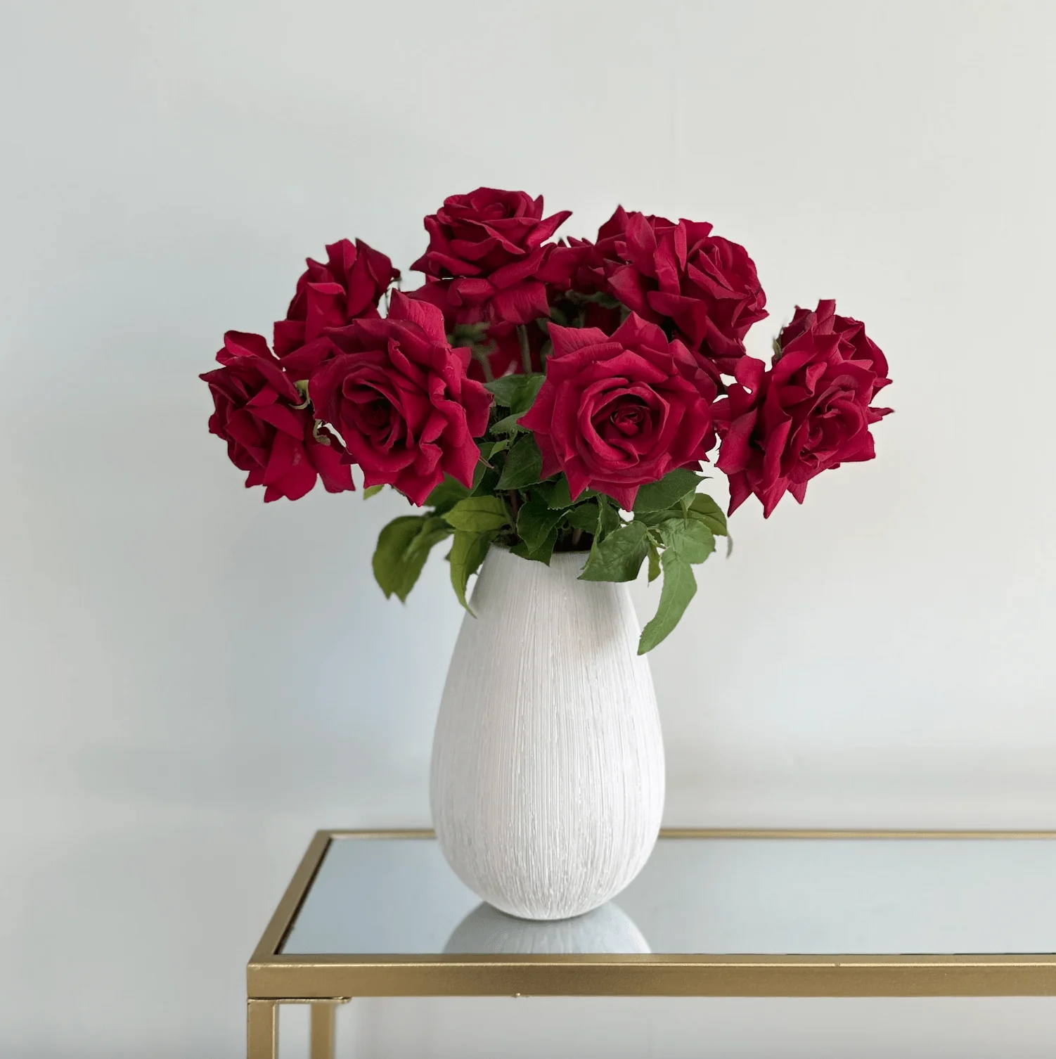 Artificial Red Tea Rose - Image 5