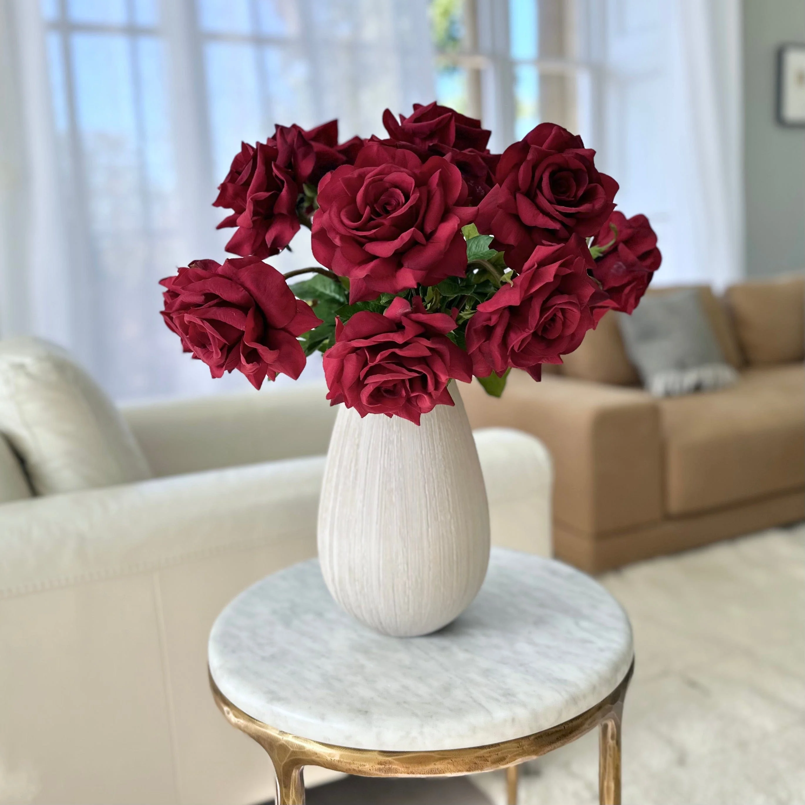 Artificial Red Tea Rose - Image 8