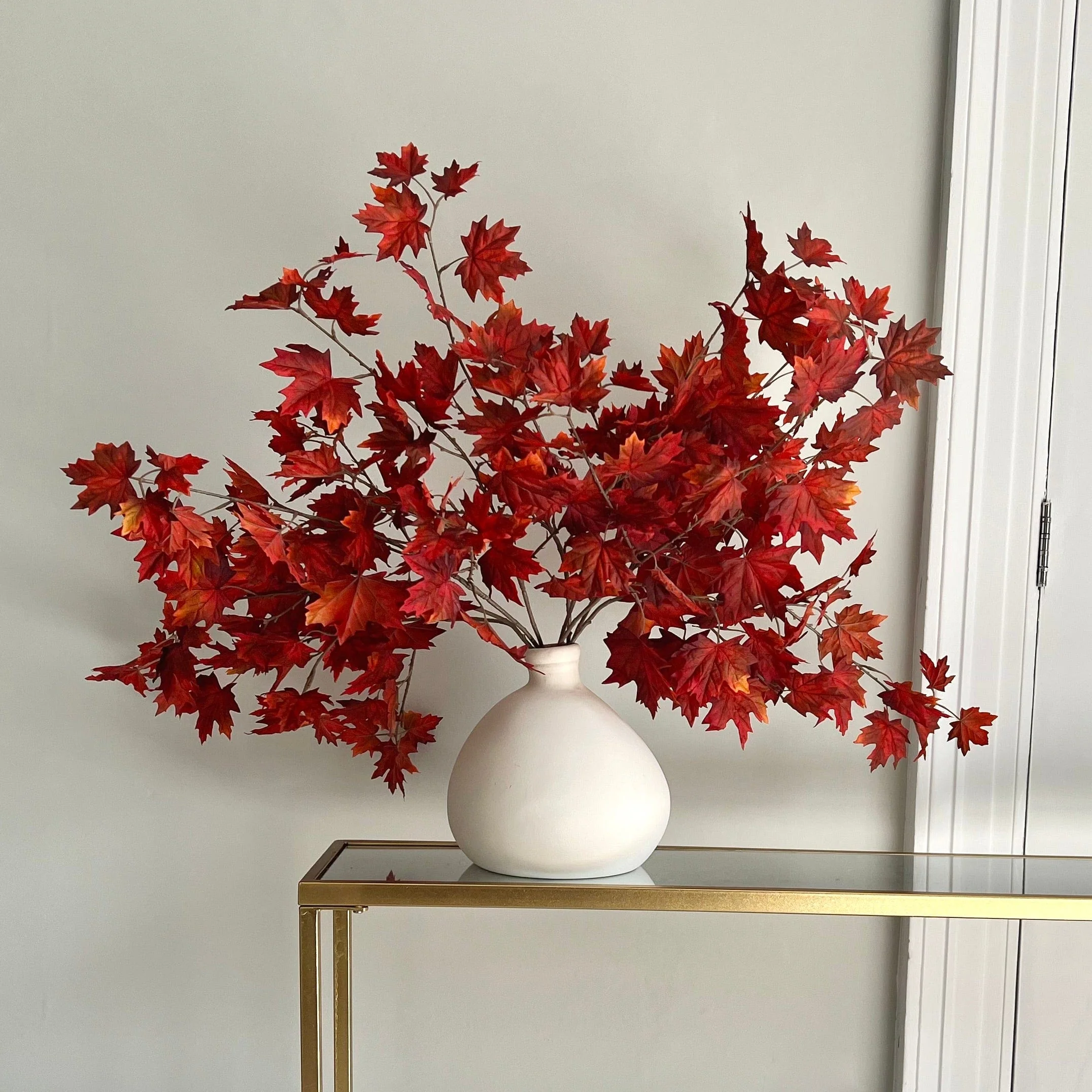 Artificial Red Maple Leaves - Image 3
