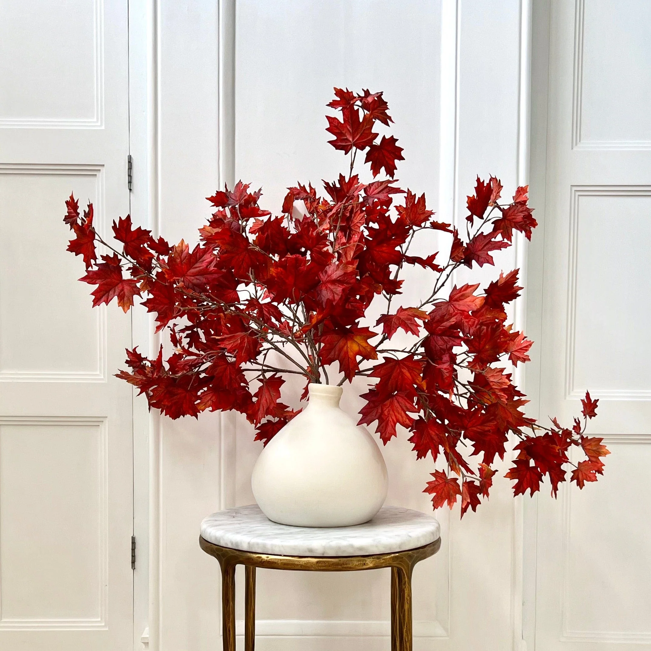 Artificial Red Maple Leaves - Image 4