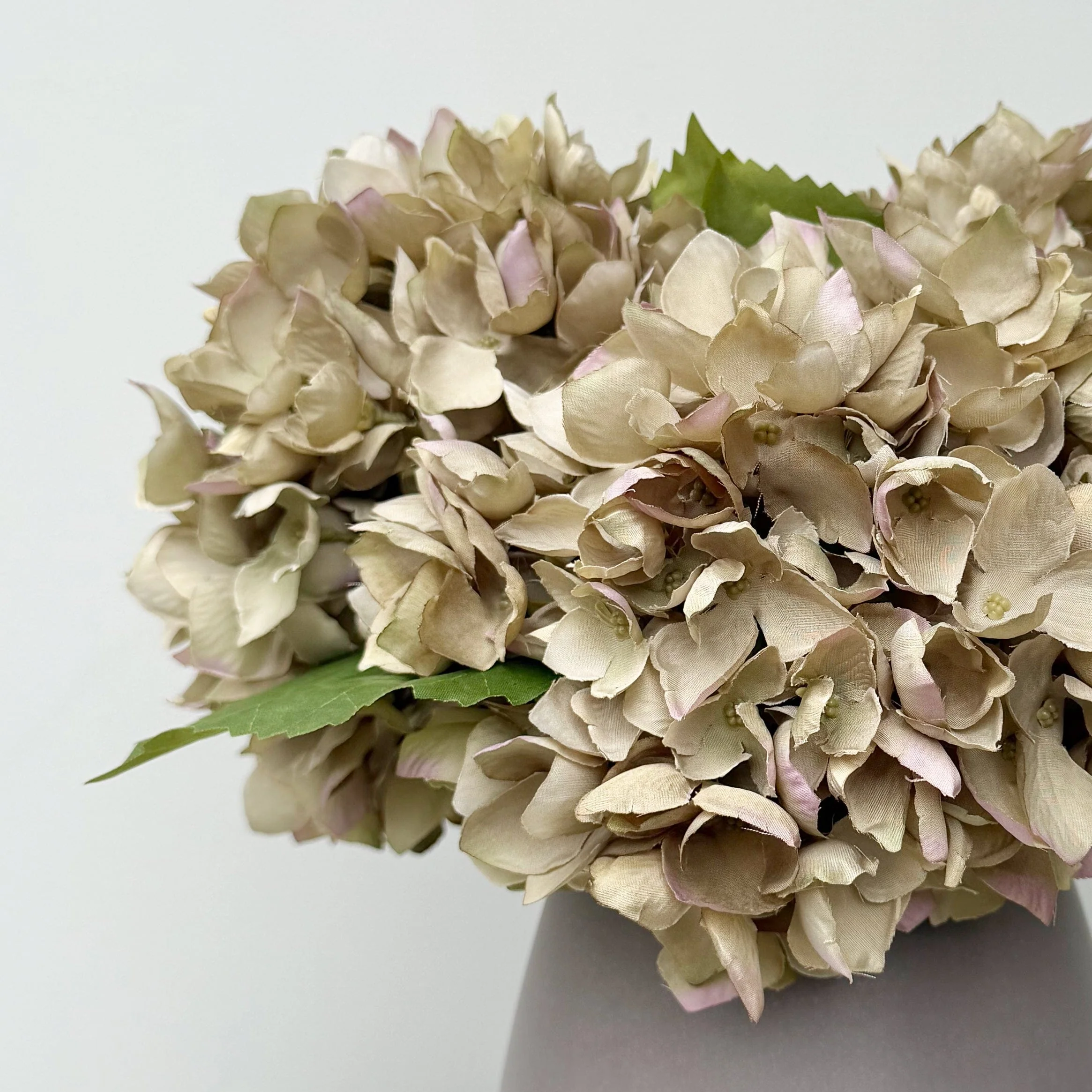 Sage Green Hydrangea Bouquet & Kemble Vase Set - Image 2