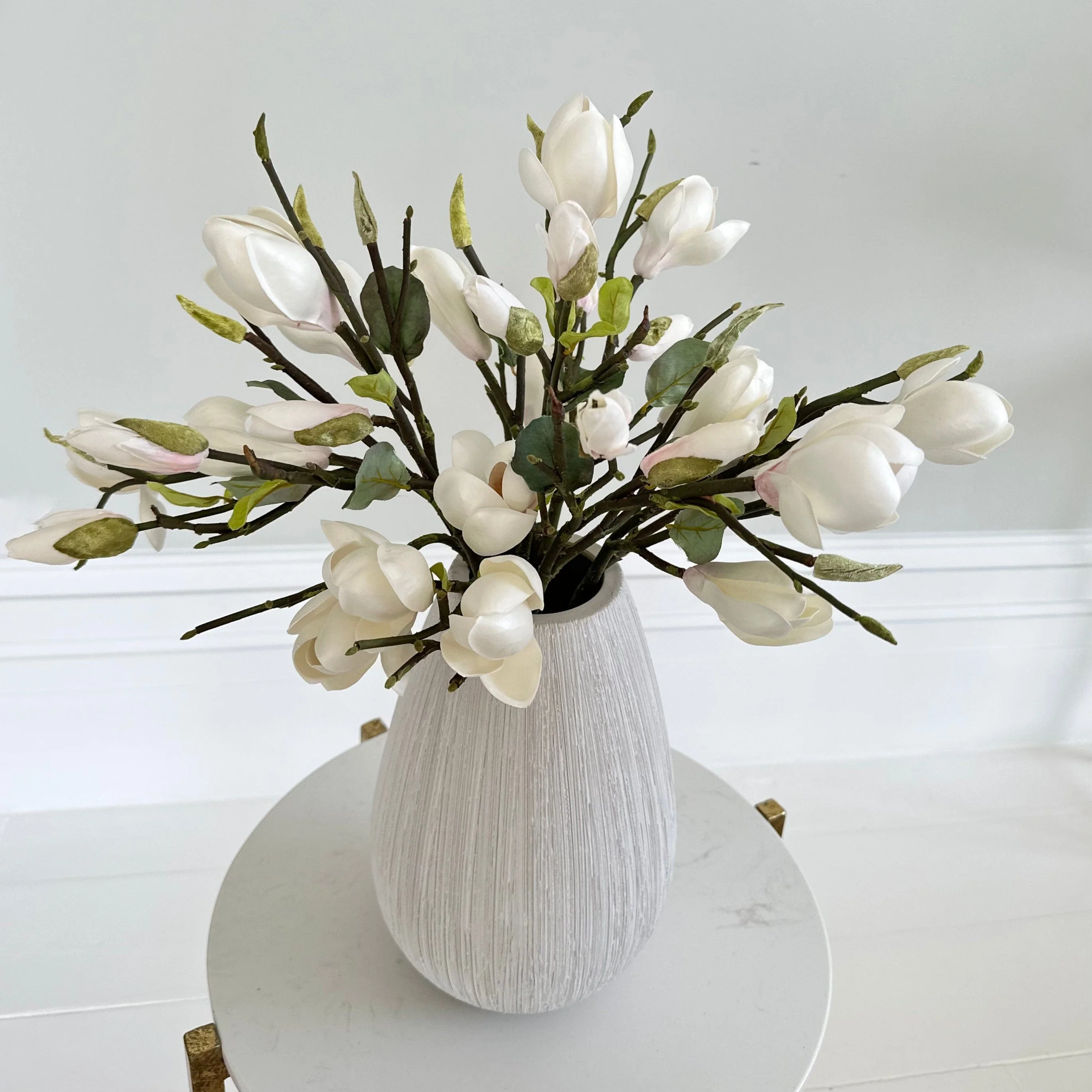 Artificial White Short Magnolia - Image 3