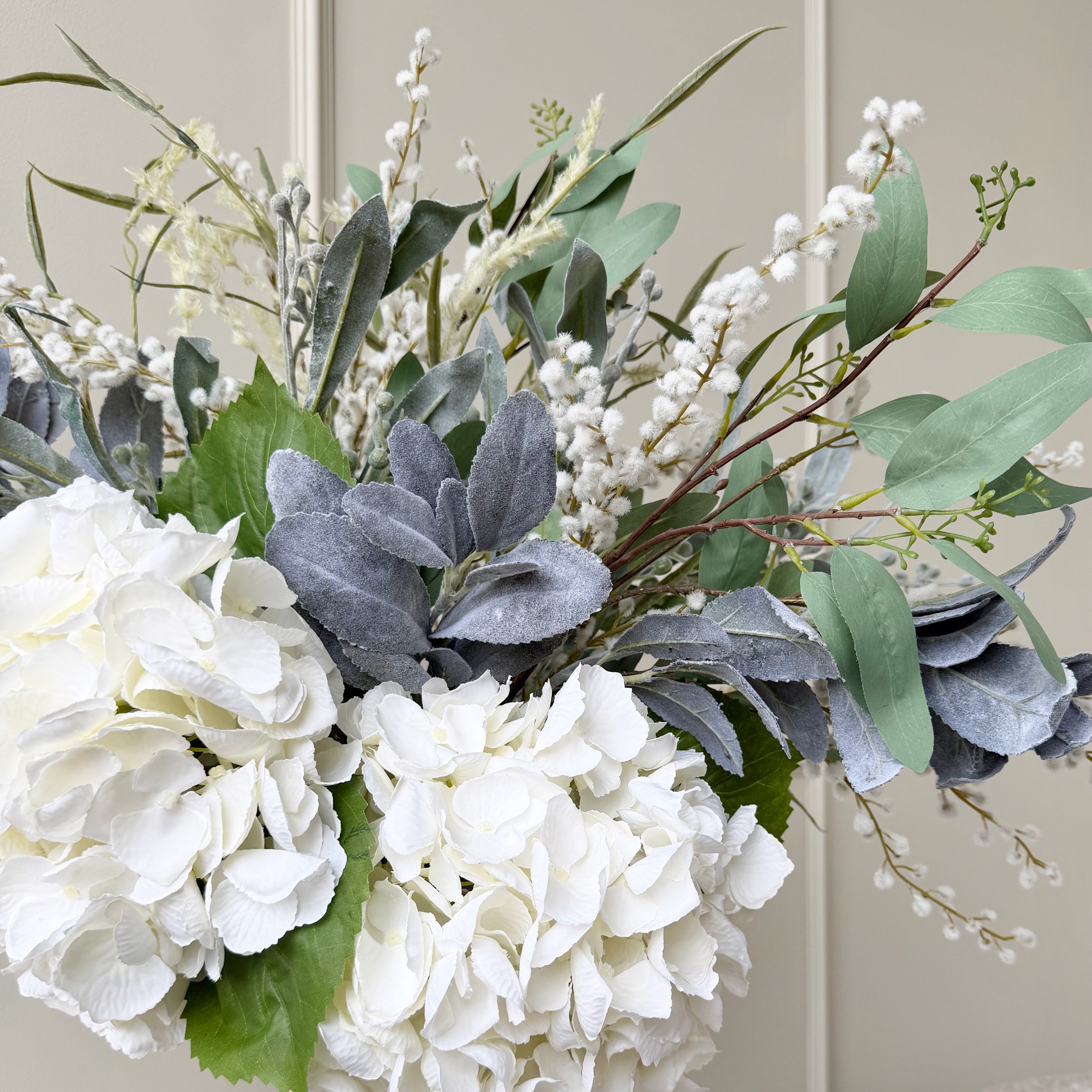 Sage and Silver Artificial Flower Arrangement - Image 2