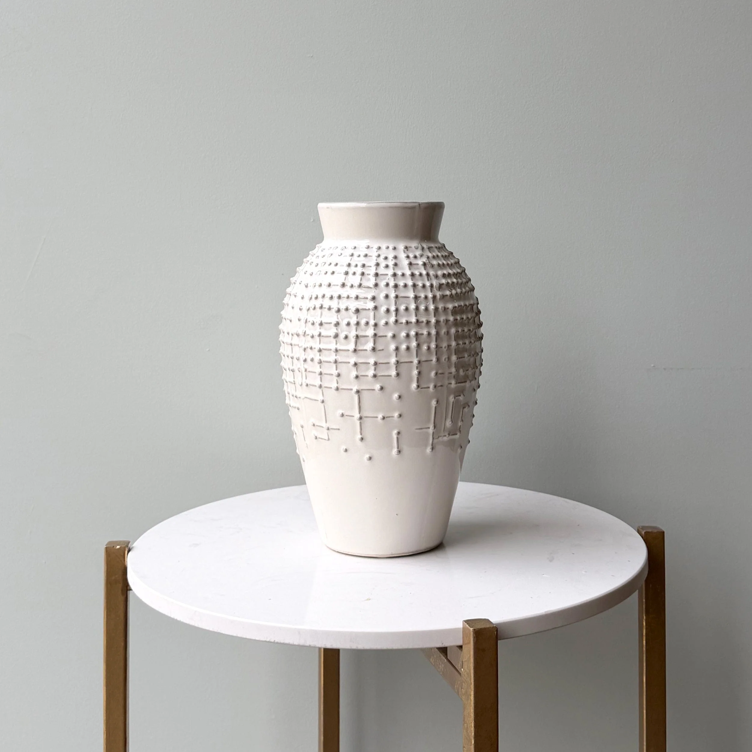 Small Warm White Dot Vase - Image 2