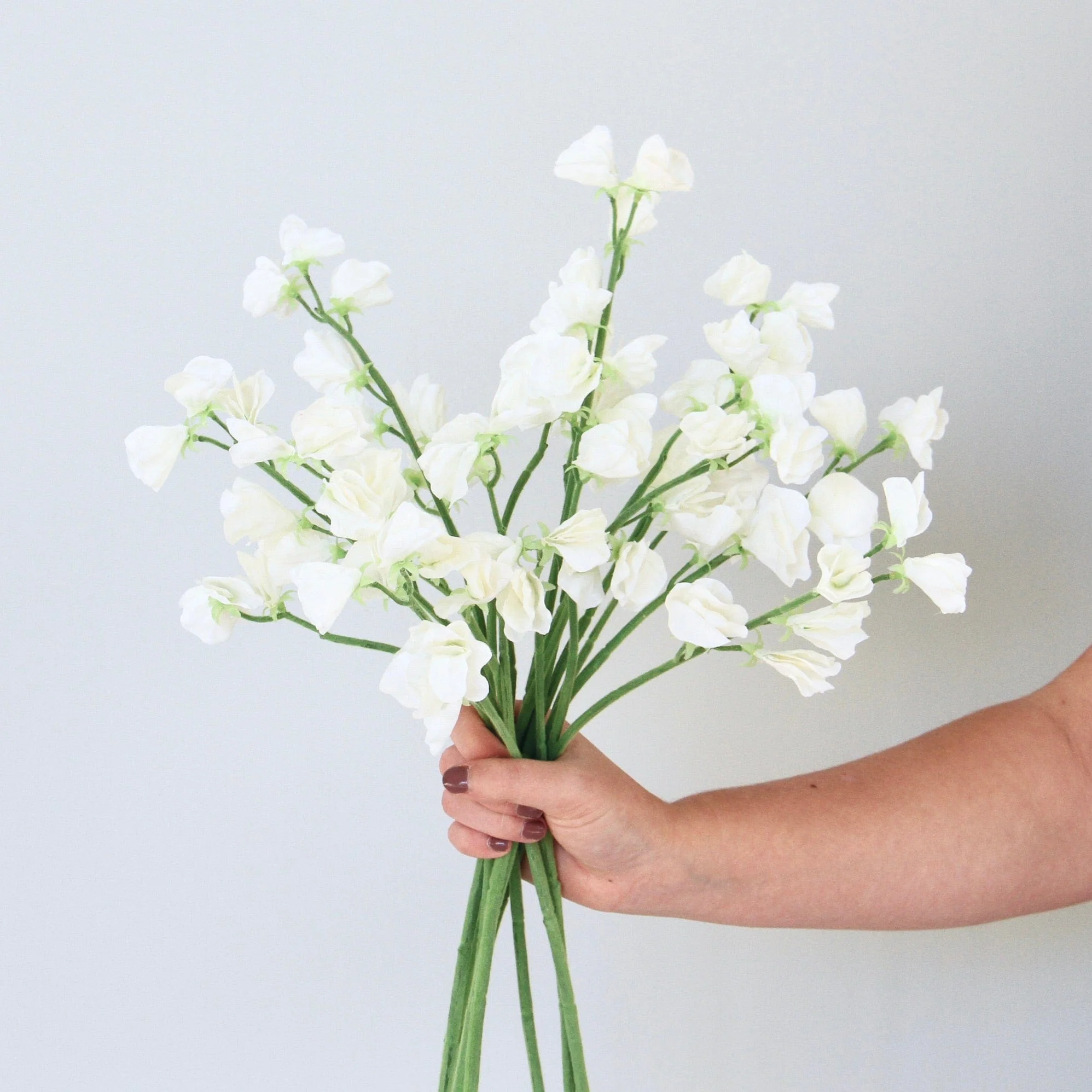 Artificial Small White Sweet Pea - Image 5