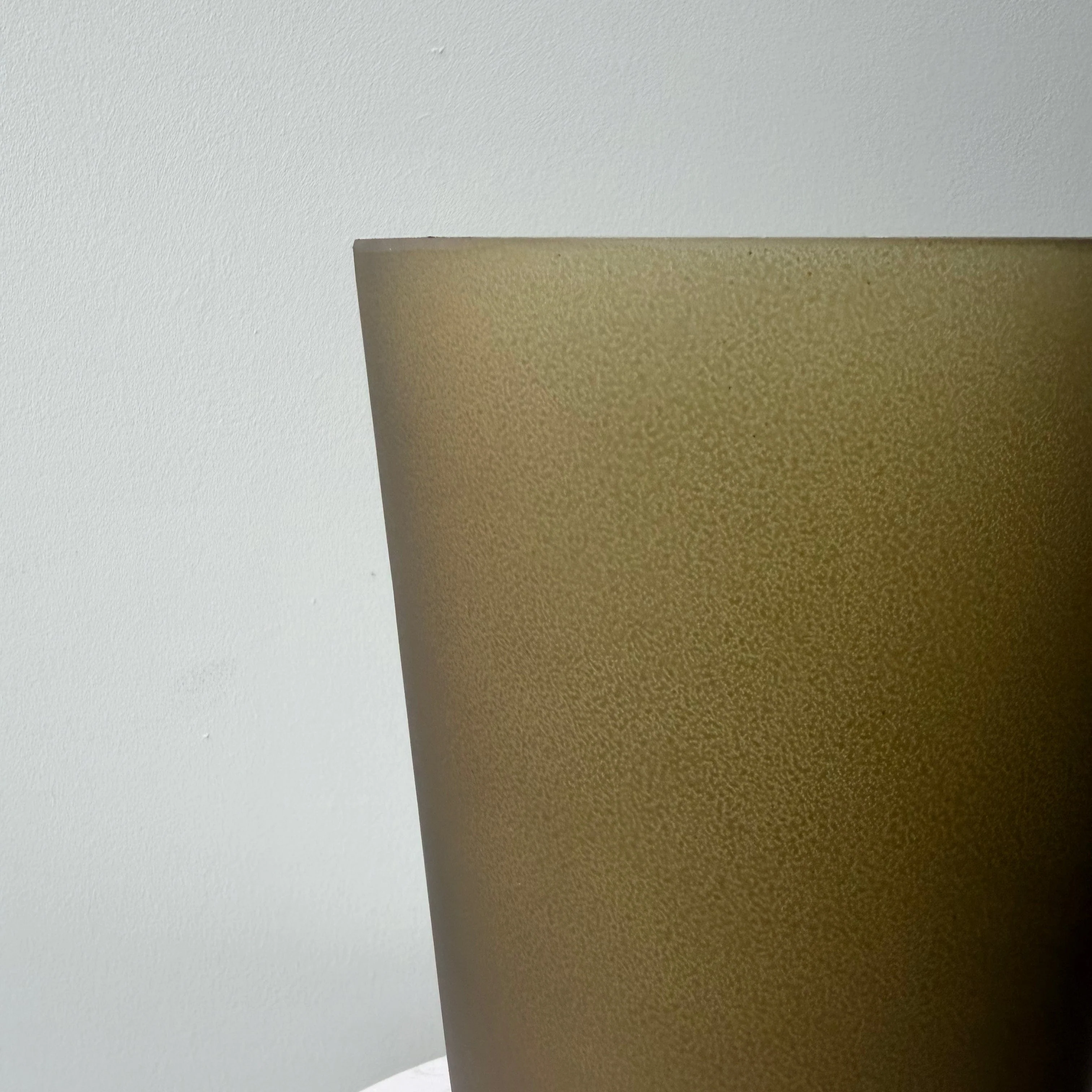 Smoky Olive Glass Fluted Vase - Image 3