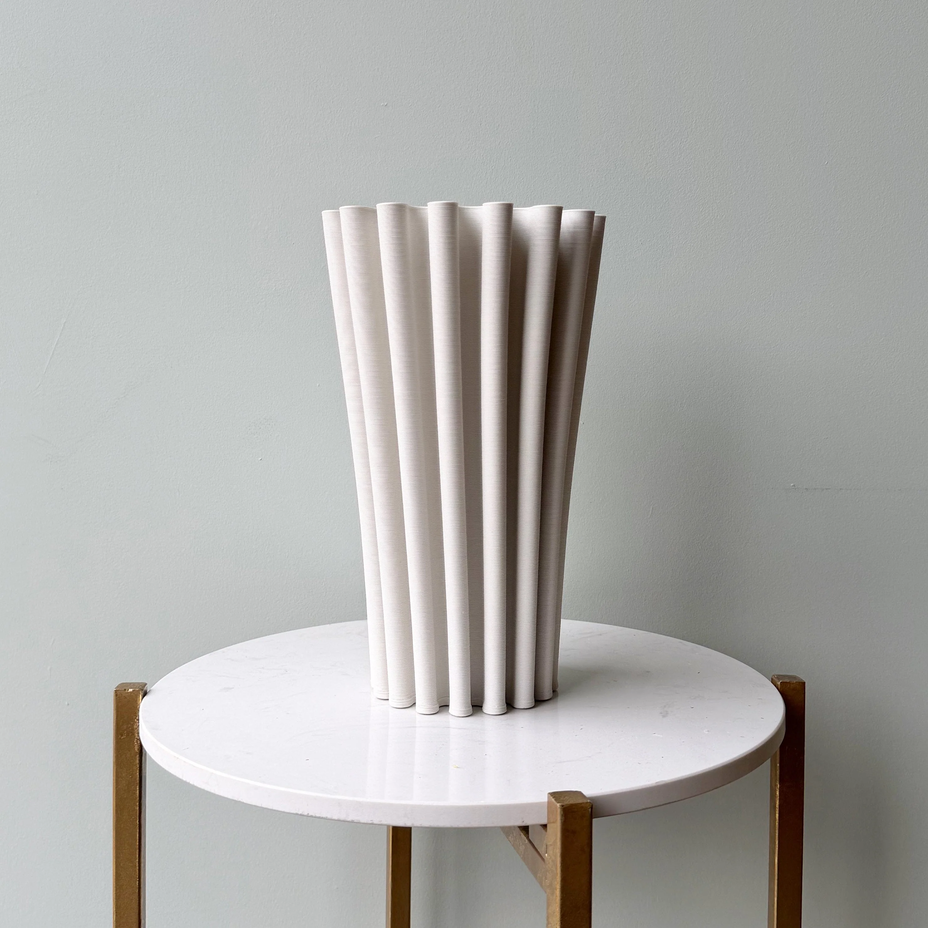 White 3D Printed Vase - Image 2