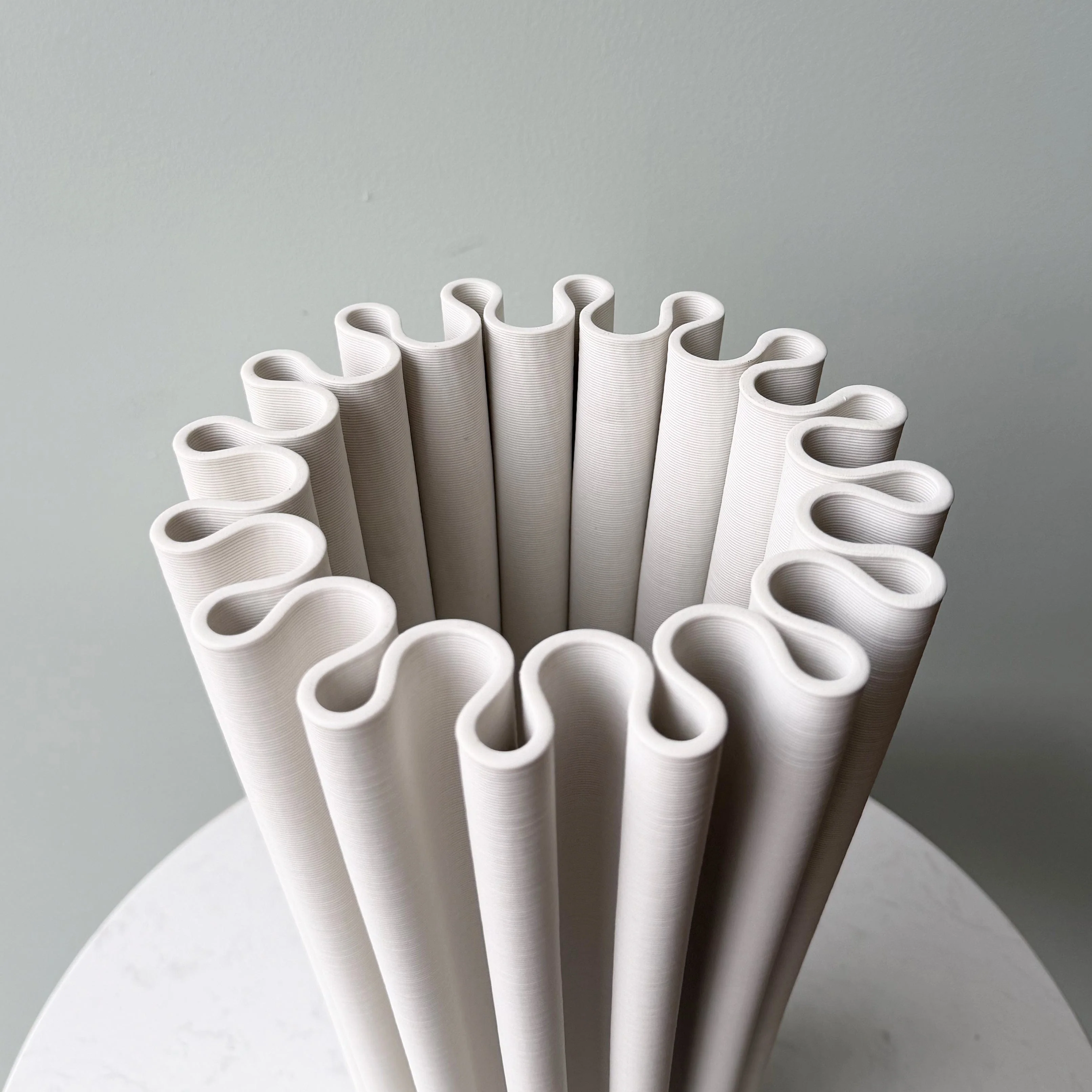 White 3D Printed Vase - Image 4