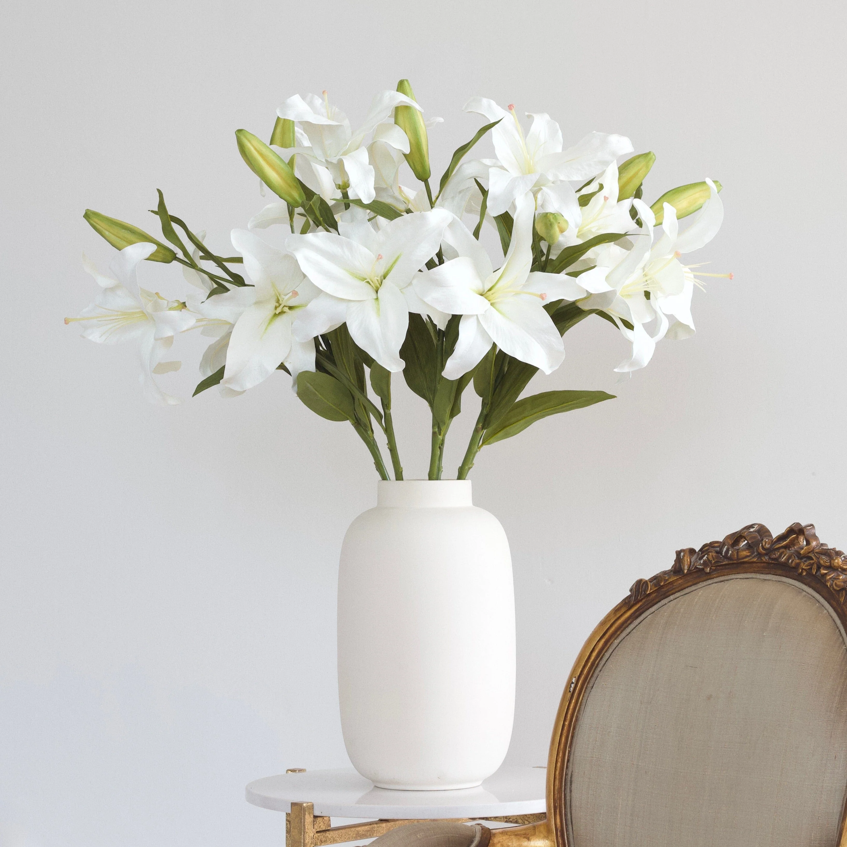 Artificial White Casablanca Lily - Image 5