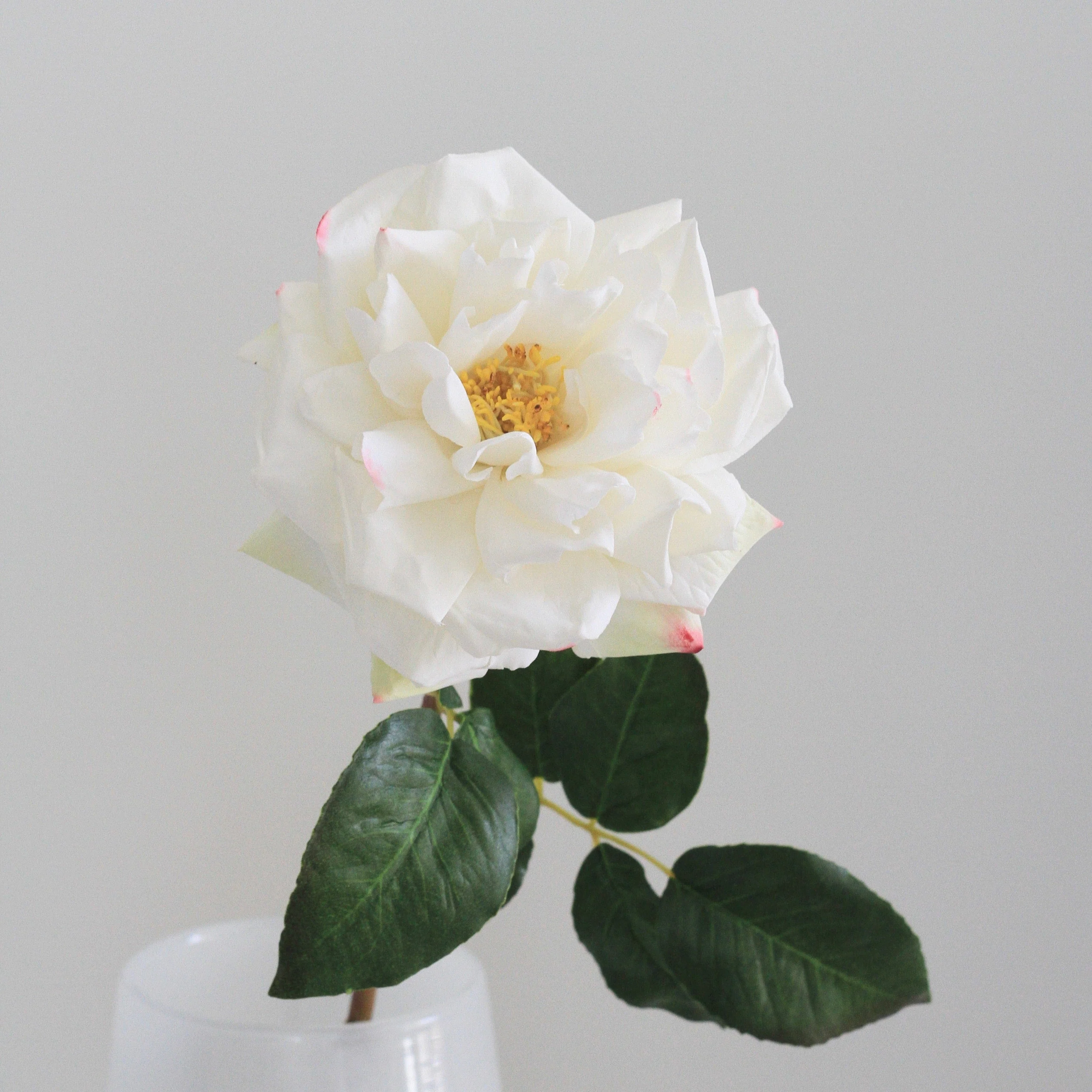 Artificial White Garden Rose - Image 3