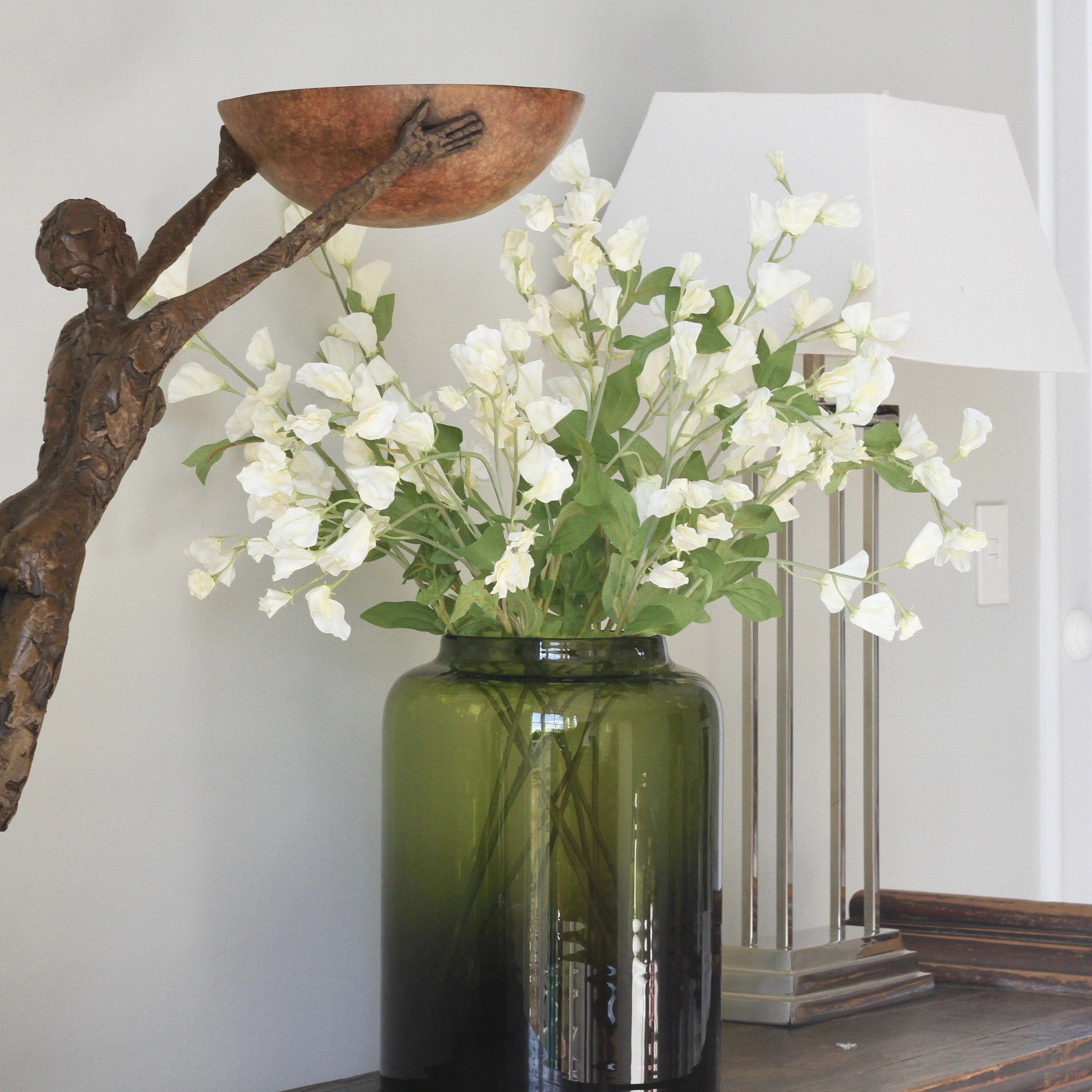 Artificial Cream Tall Sweet Pea - Image 4