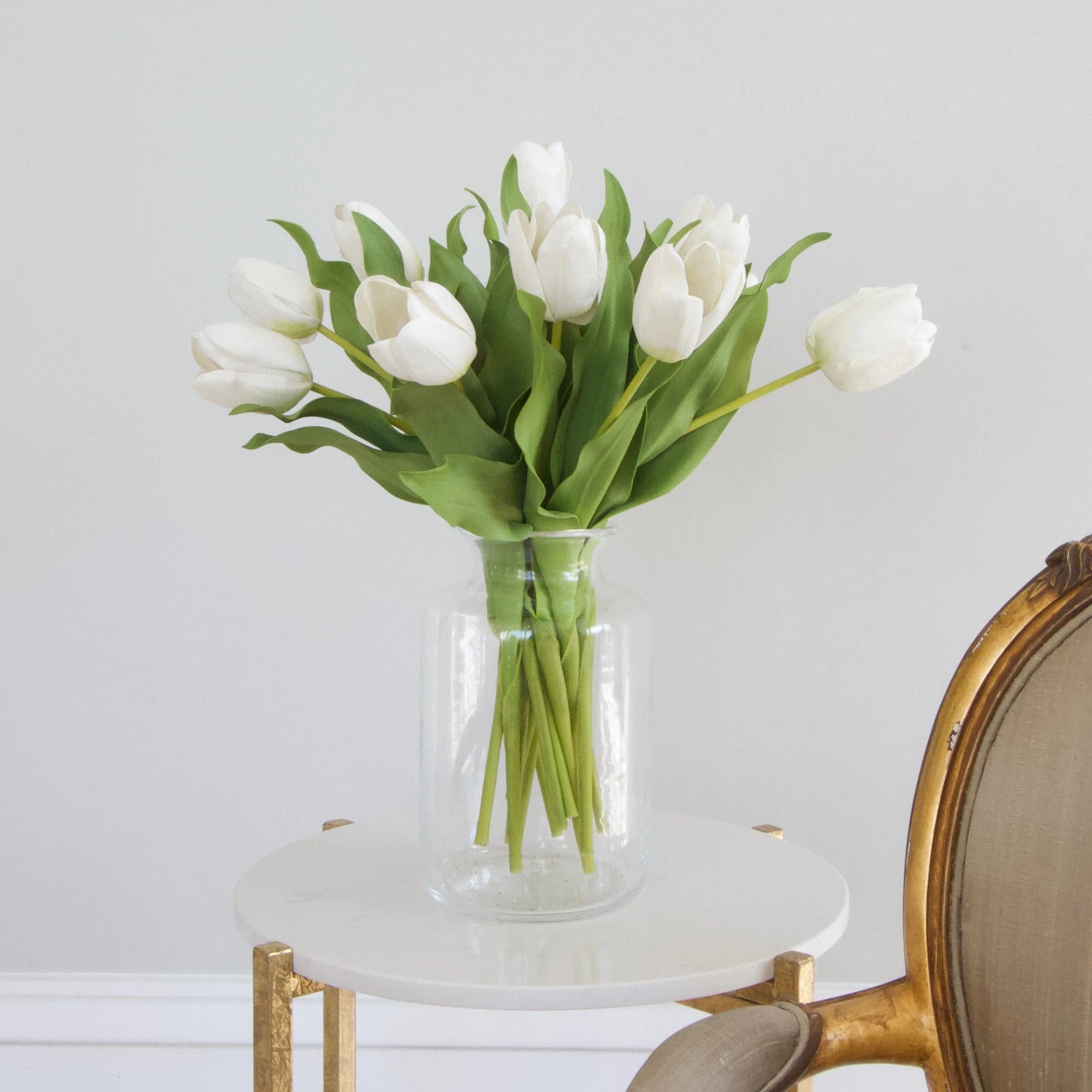 Artificial White Open Tulip - Image 3