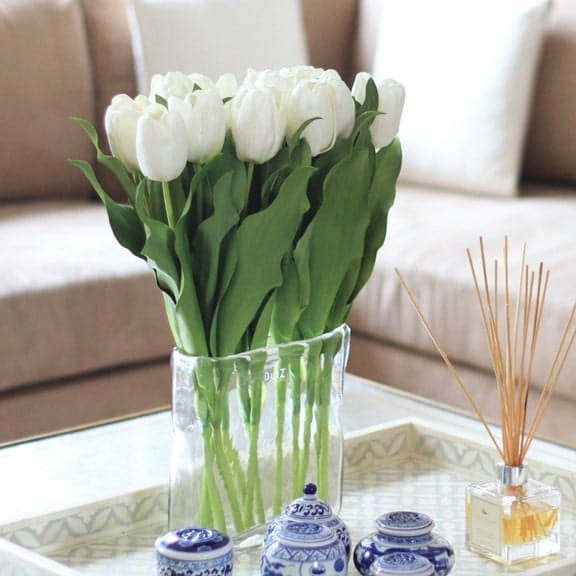 Artificial White Open Tulip - Image 4