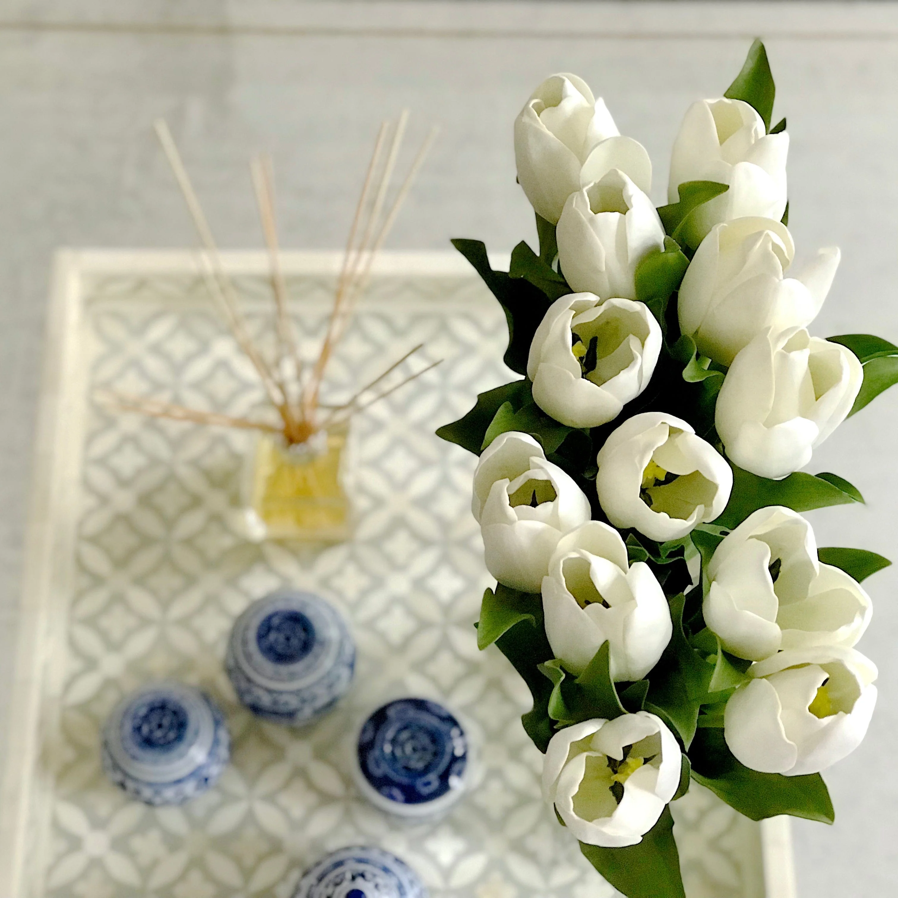 Artificial White Open Tulip - Image 5