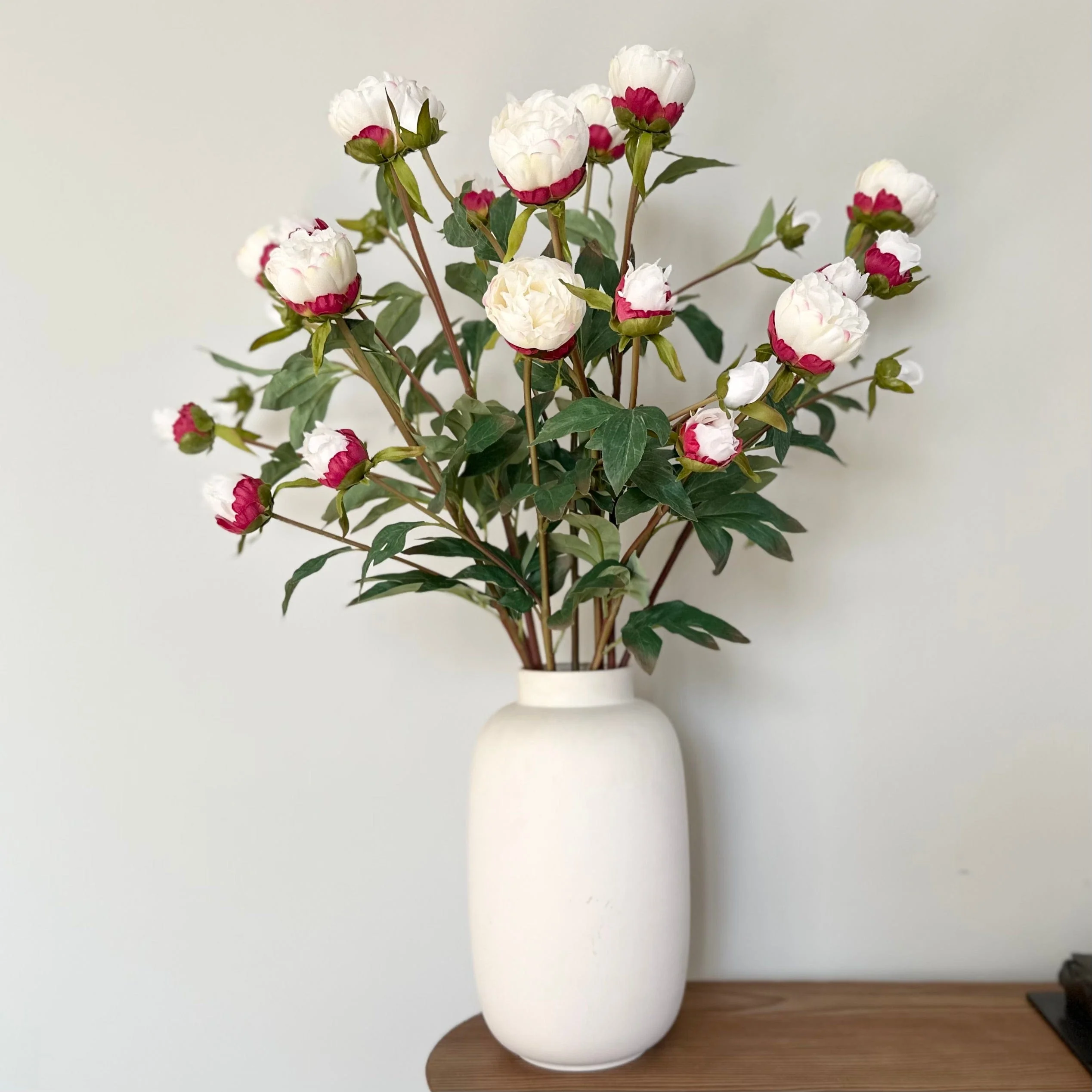 Artificial Tall White Peony Spray - Image 5