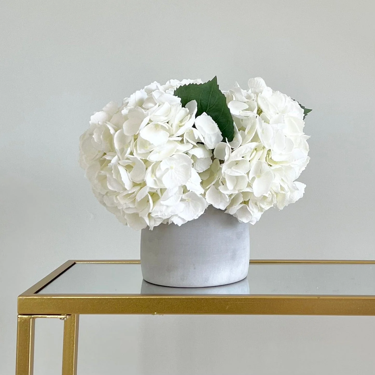 White Artificial Hydrangea Arrangement - Image 3
