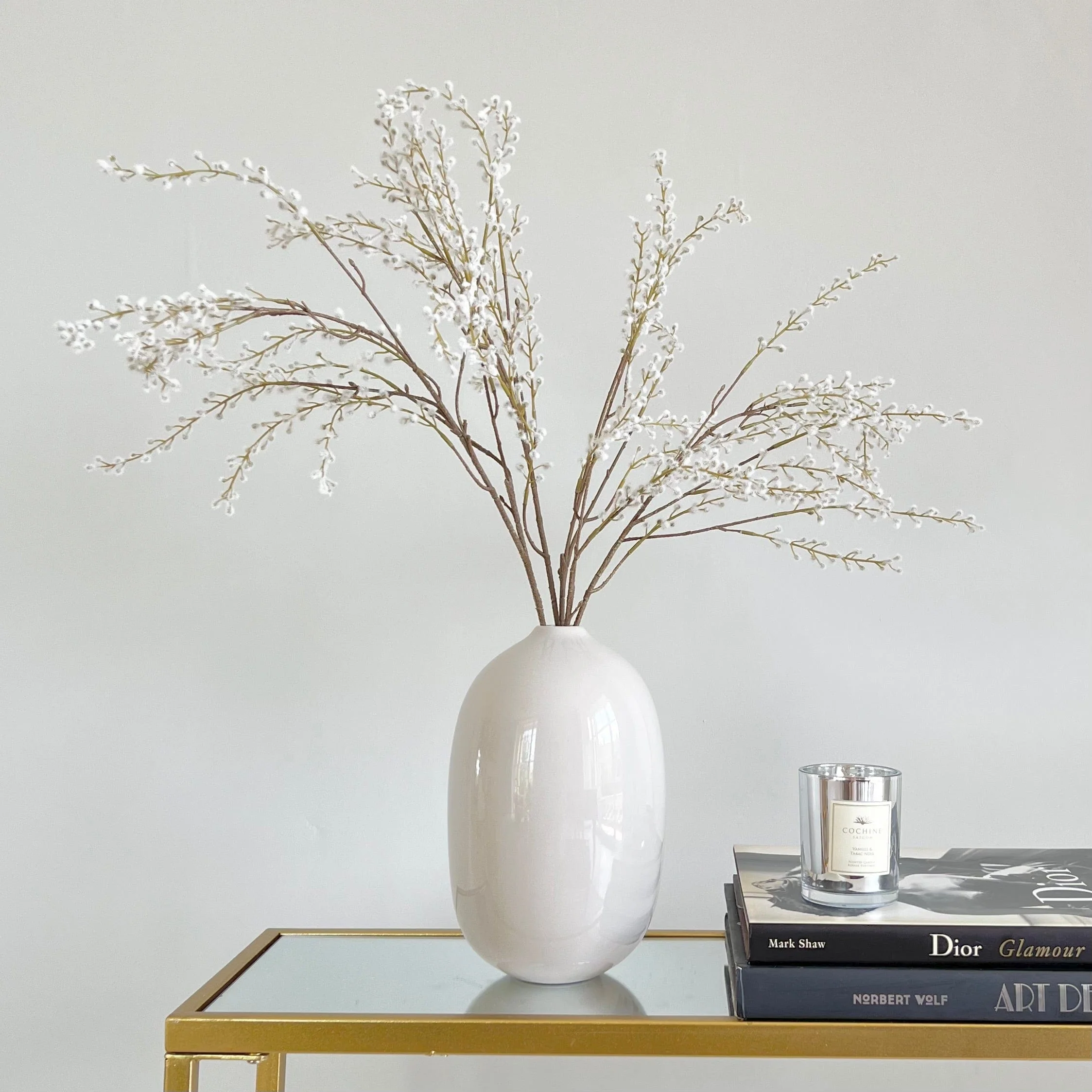 Artificial White Willow Spray - Image 5
