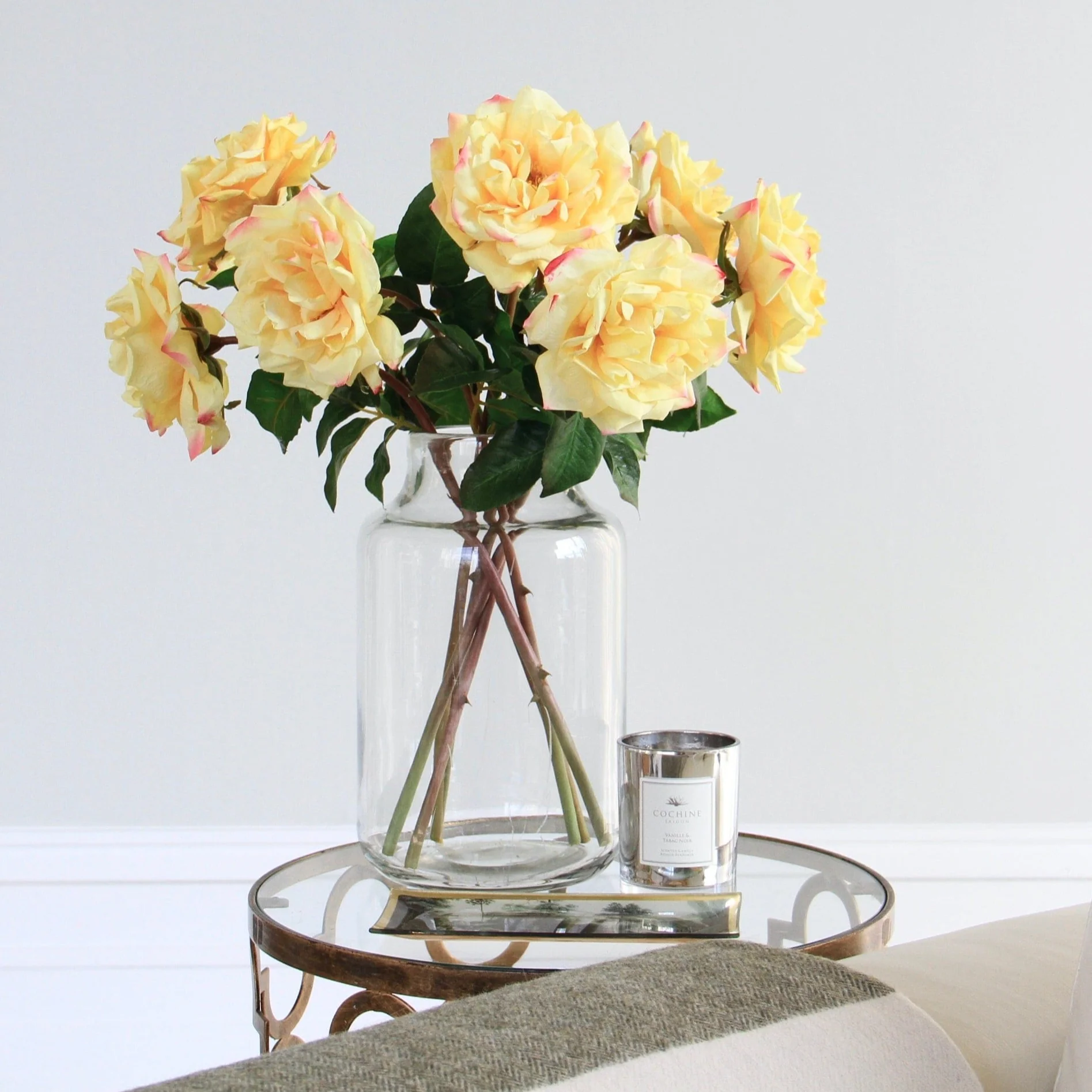 Artificial Yellow Garden Rose - Image 5